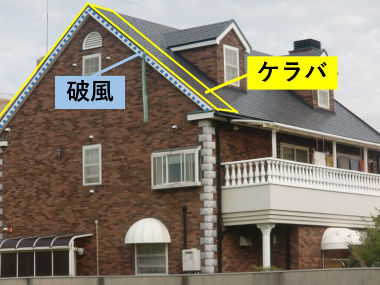 岸和田市のケラバと破風