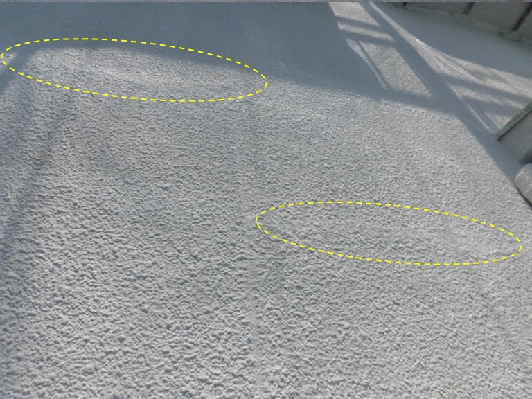 泉北郡忠岡町の外壁でクラック補修跡をパターン付け