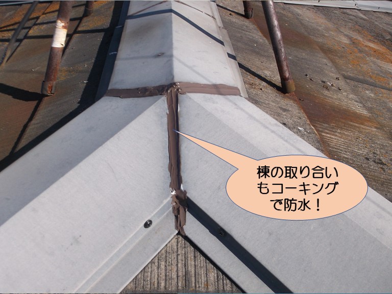 岸和田市紙屋町の棟同士の取り合いも防水