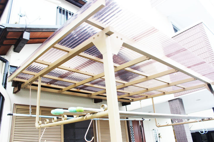 貝塚市できれいになった波板