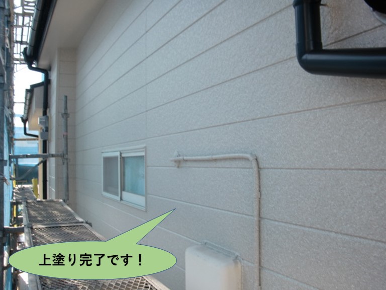 岸和田市の上塗り完了です