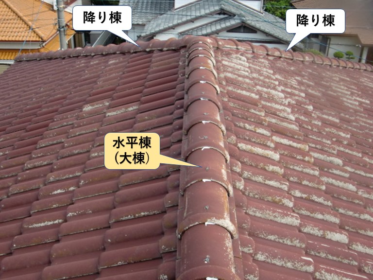 熊取町N様邸の降り棟と水平棟