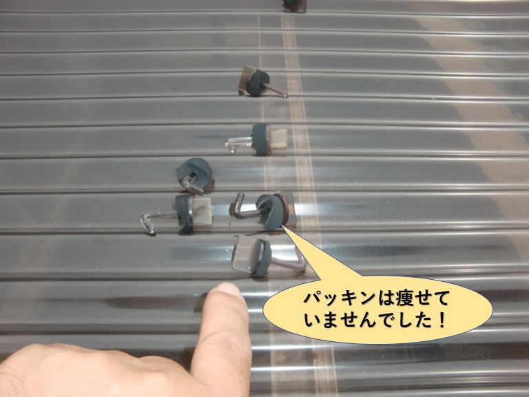 貝塚市の波板のパッキンは痩せていませんでした
