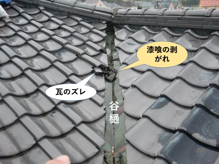 泉大津市の谷樋の被害