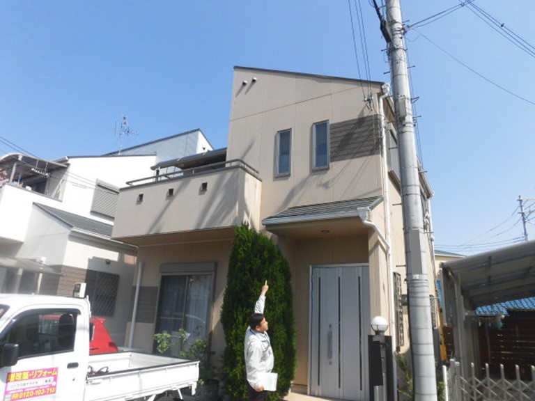 泉佐野市の塗装前の様子