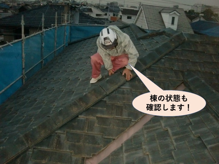 岸和田市の棟の状態も確認します！