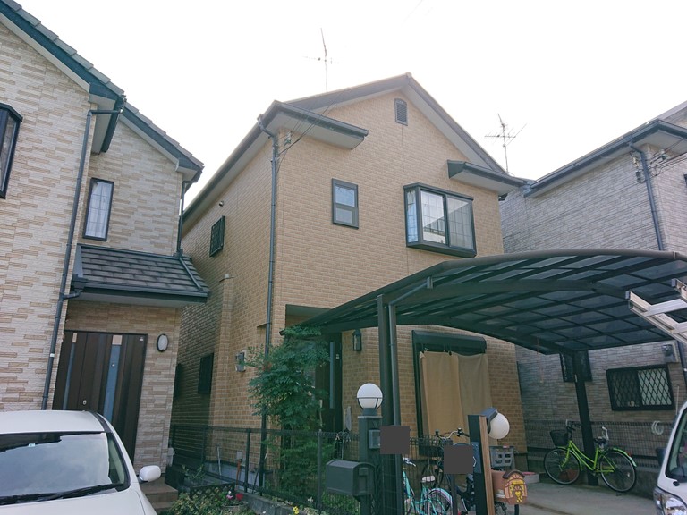 熊取町の塗装前の外壁