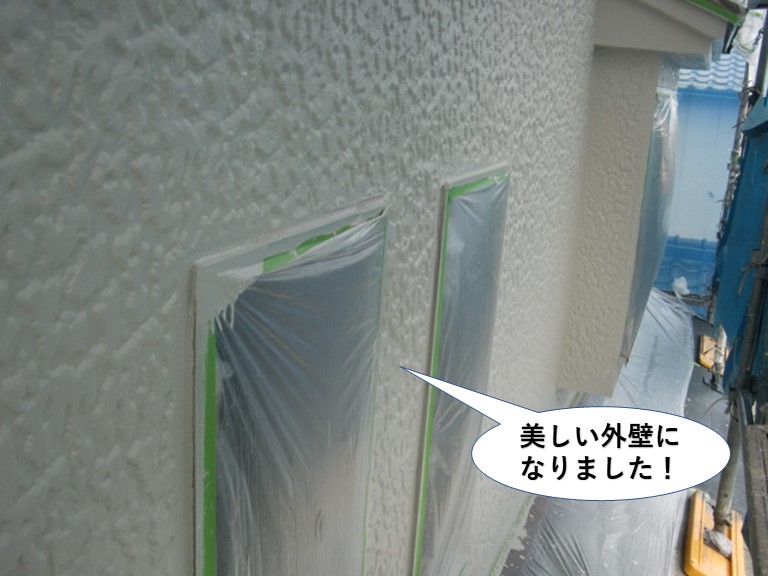 熊取町の塗装で美しい外壁になりました