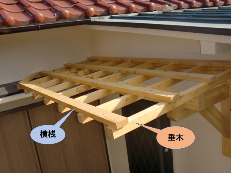 岸和田市の庇の下地形状