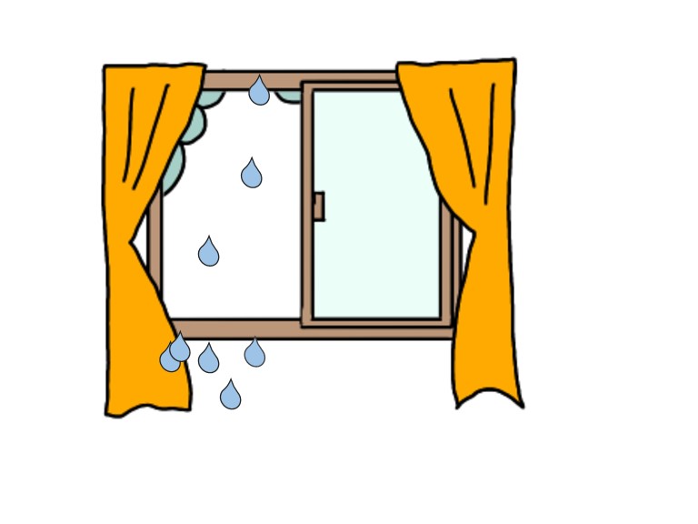 窓からの雨漏り