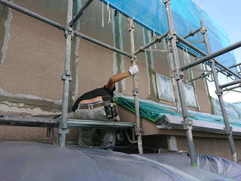 泉大津市の外壁の下地補修