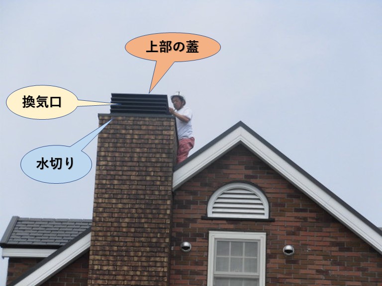 岸和田市の飾り煙突の形状