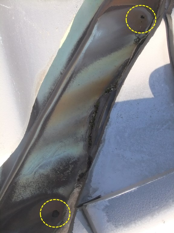 泉大津市の谷樋の劣化