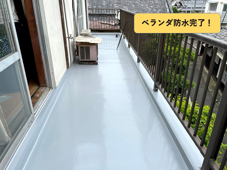 和泉市のベランダ防水完了