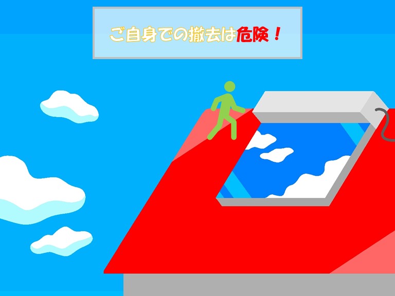 ご自身での撤去は危険