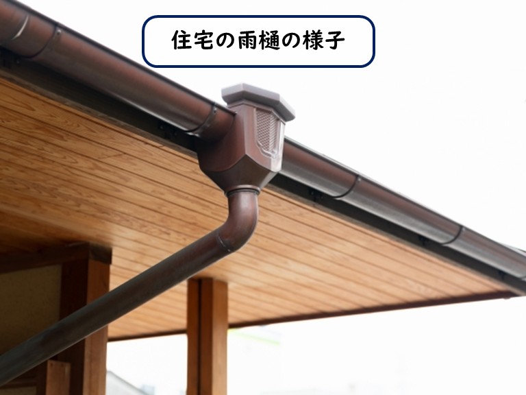 住宅の雨樋の様子