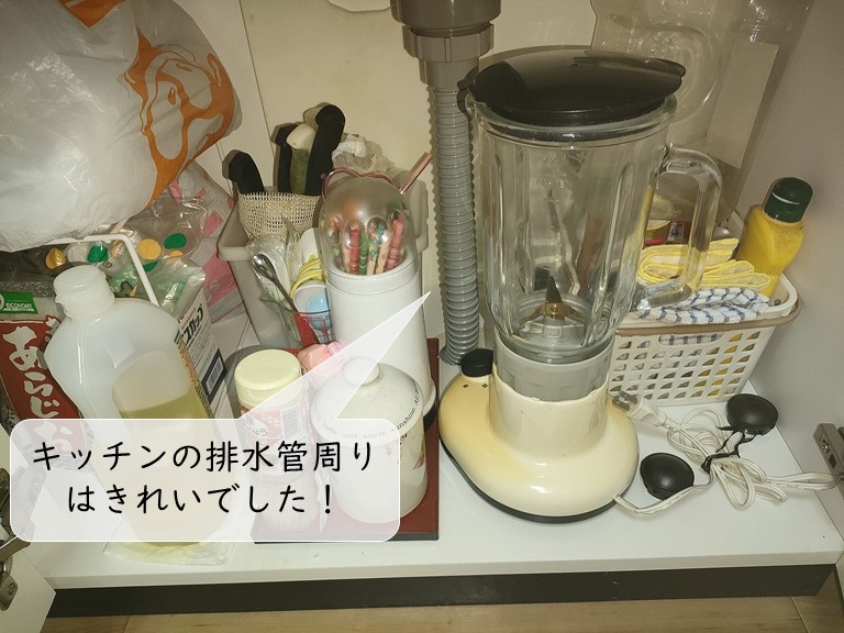和泉市のキッチンの排水はきれいでした