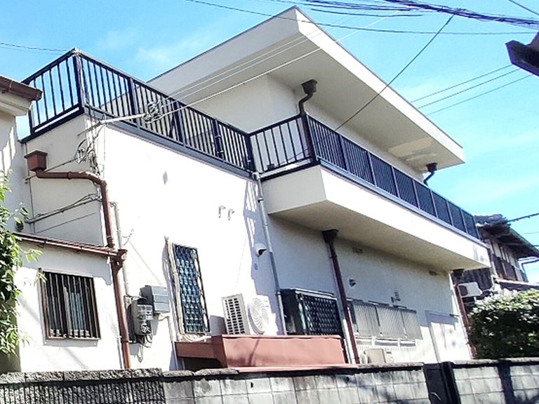 和泉市陸屋根外壁塗装前