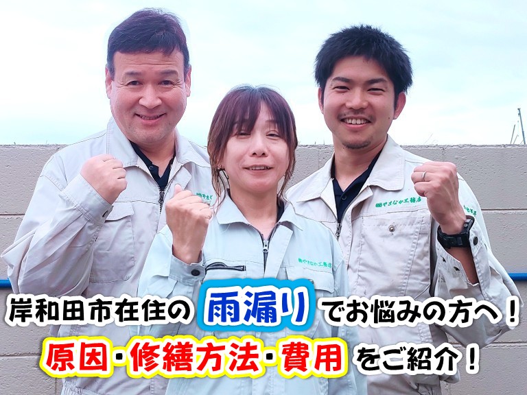 岸和田市 雨漏り 原因・修繕方法・費用