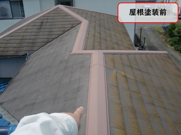 岸和田市で屋根を遮熱塗料で塗装前