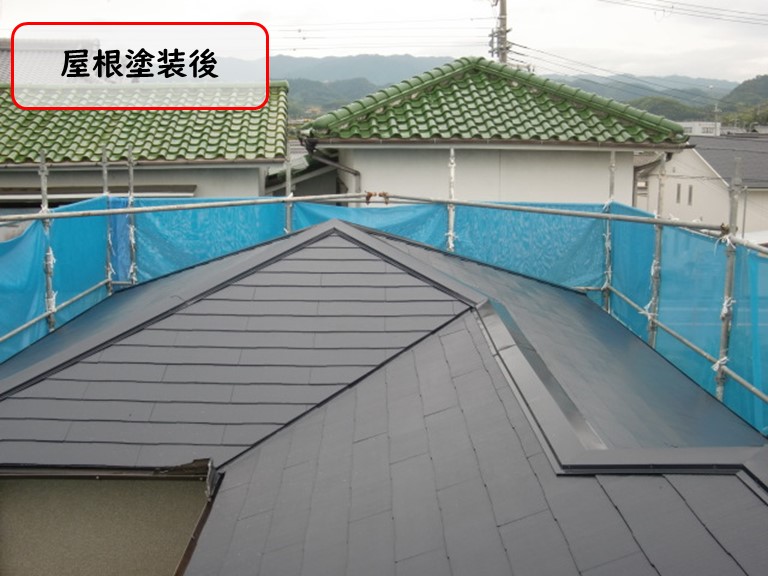 岸和田市で屋根を遮熱塗料で塗装後