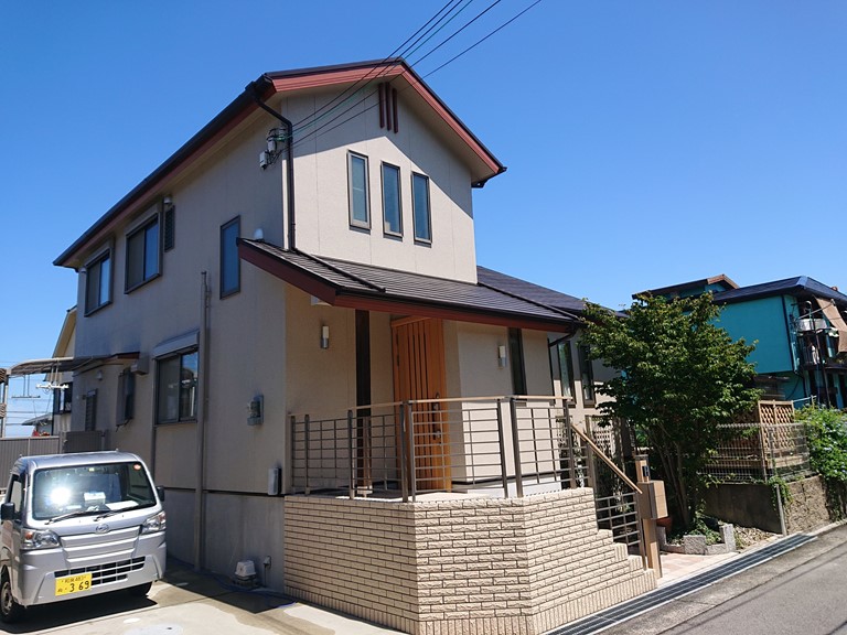 岸和田市の塗装後の外観