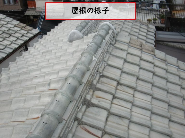 忠岡町で台風被害にあった屋根の様子