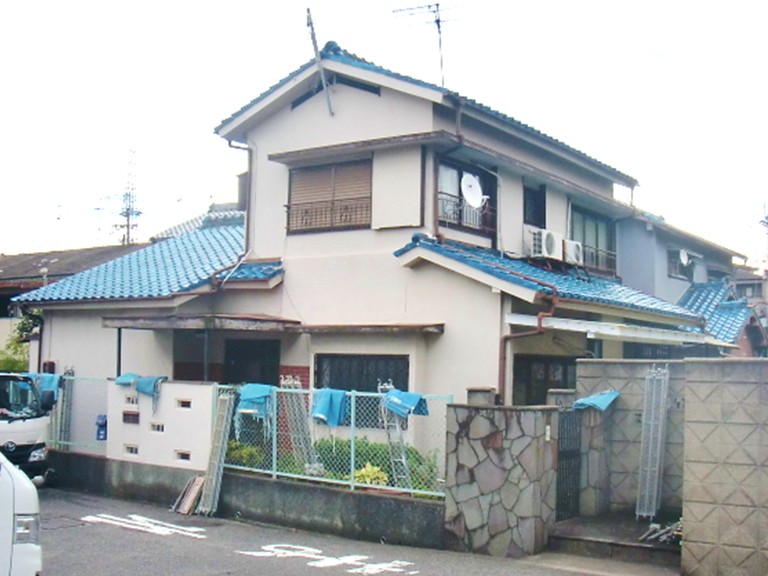 忠岡町仮設足場ビフォー