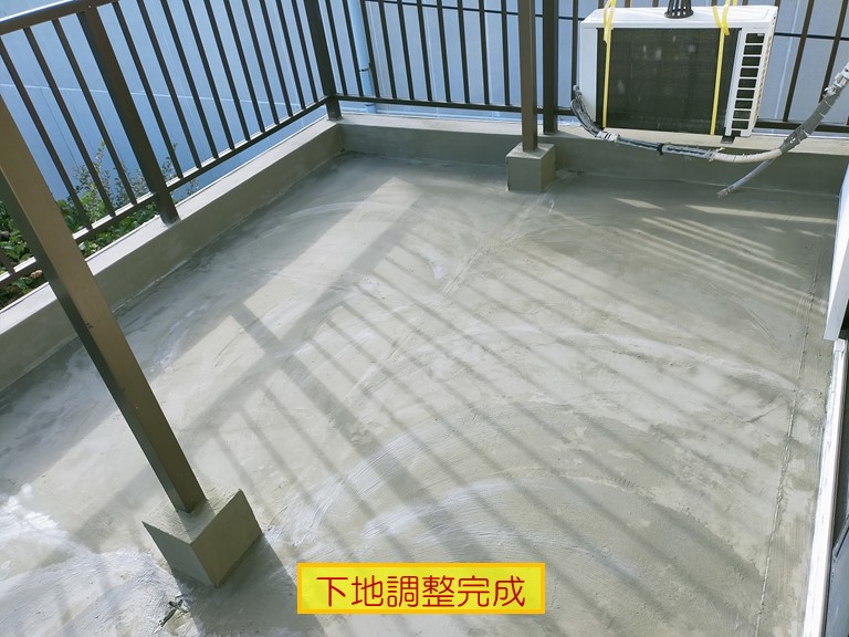 泉佐野市でベランダ防水工事下地調整完成