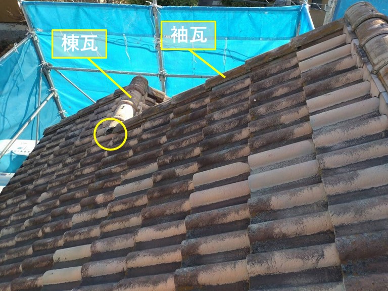 泉南市のモニエル瓦の屋根