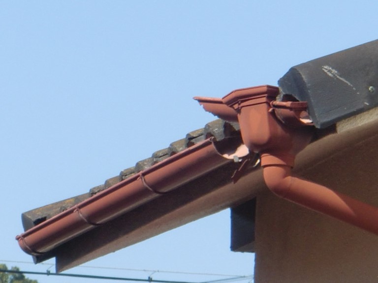 泉南市軒樋修理前