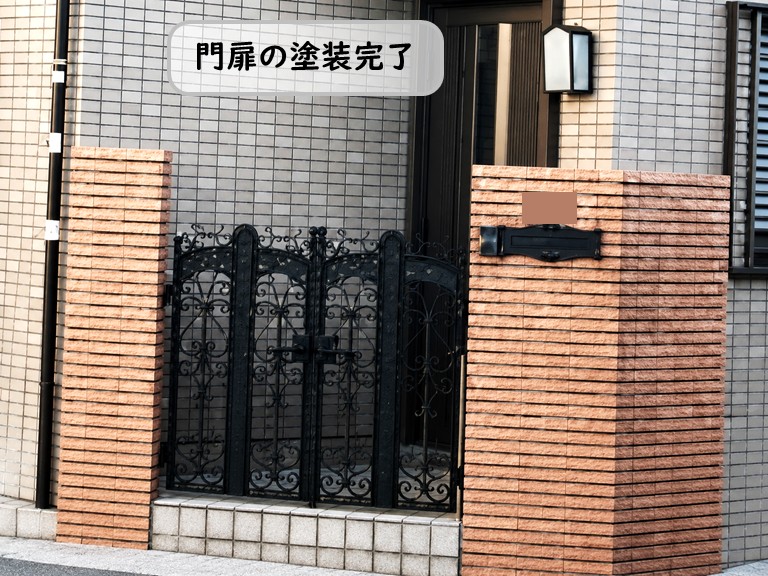 泉南市門扉塗装完了