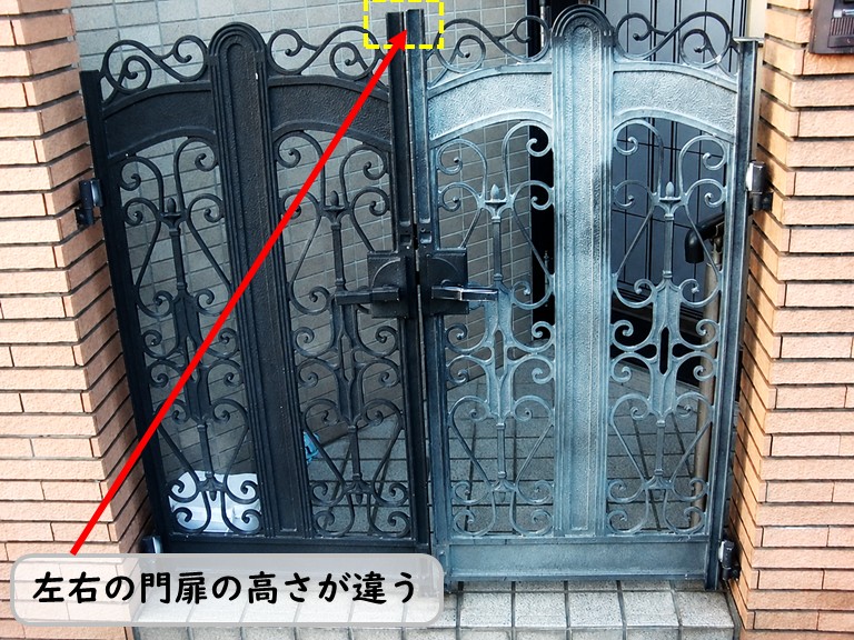 泉南市門扉高さ違う