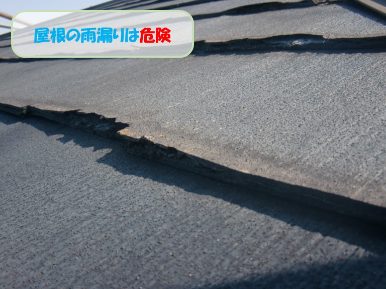 熊取町で屋根の雨漏りは危険