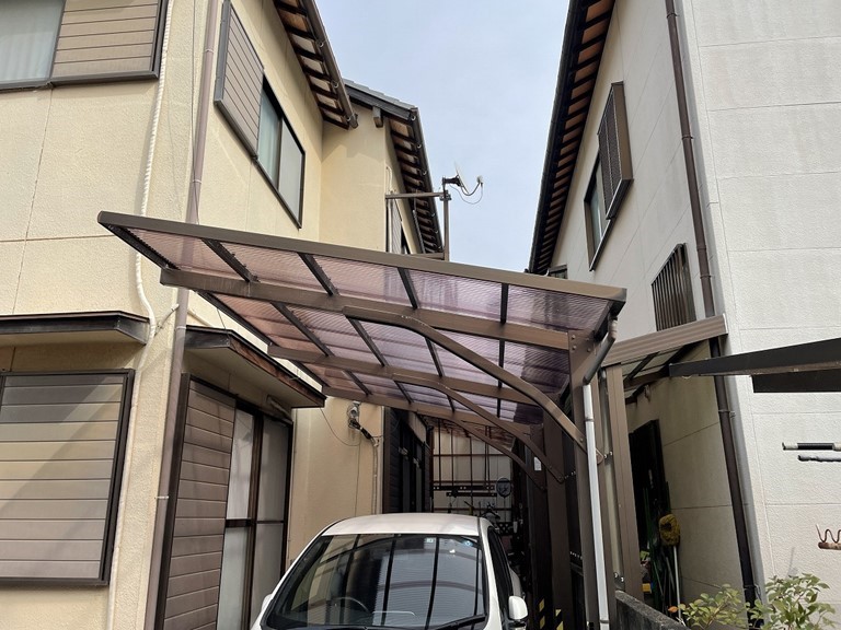 熊取町カーポート屋根張り替え後