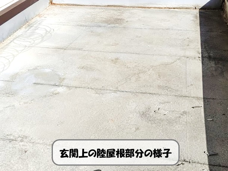 熊取町陸屋根部分の様子