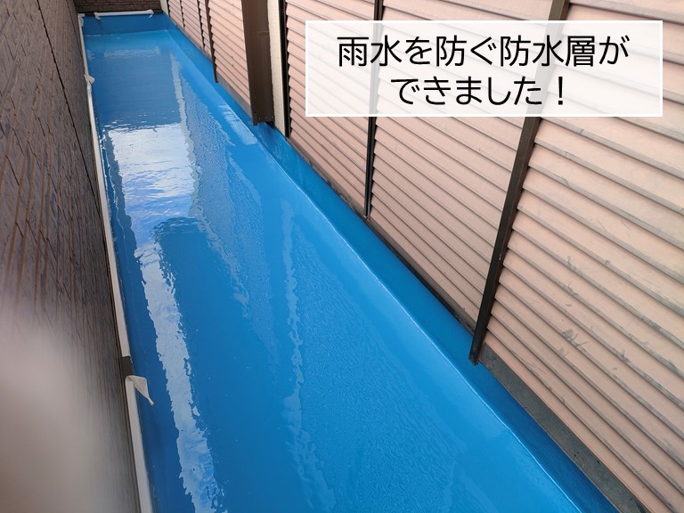 貝塚市のベランダ防水工事の防水層