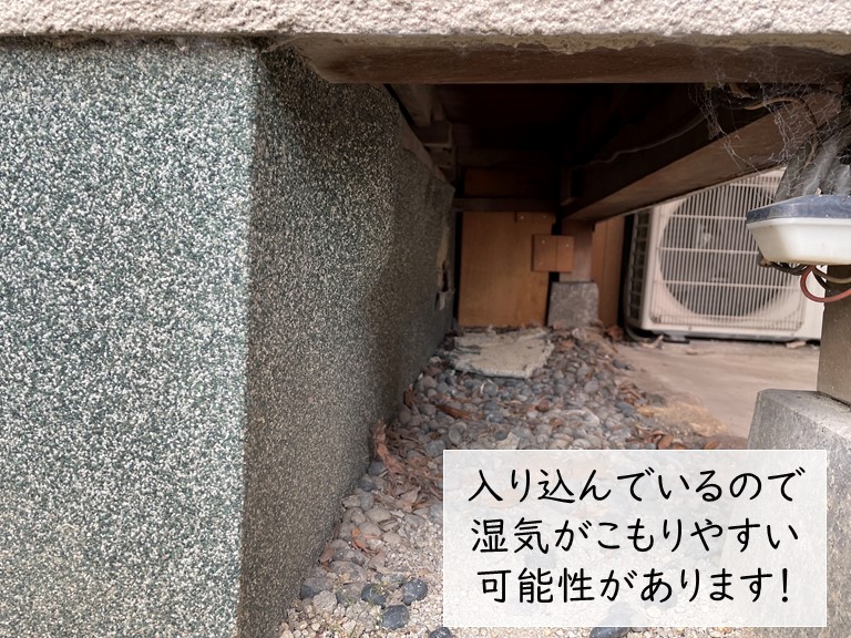 貝塚市の基礎巾木の不具合