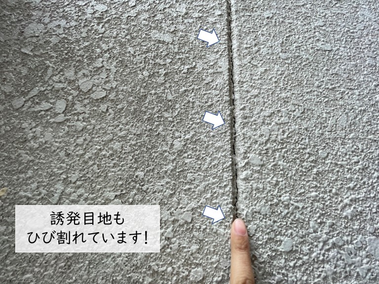 貝塚市の誘発目地