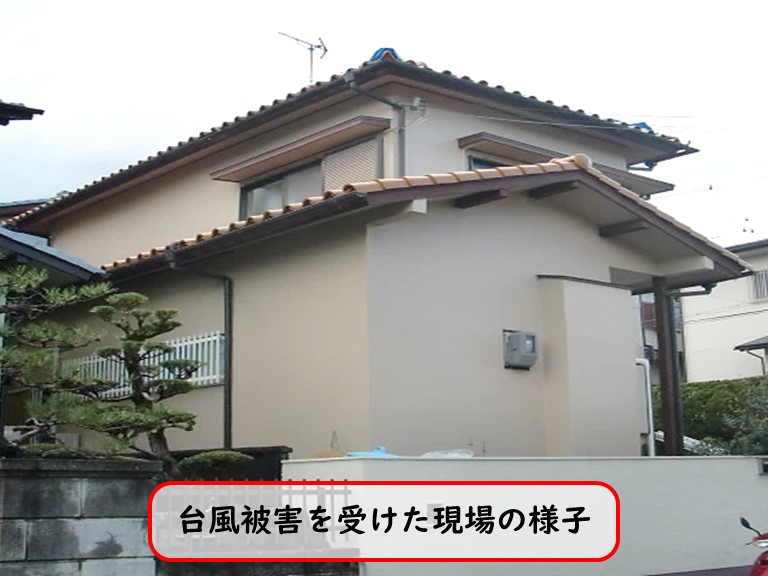 貝塚市台風被害現場