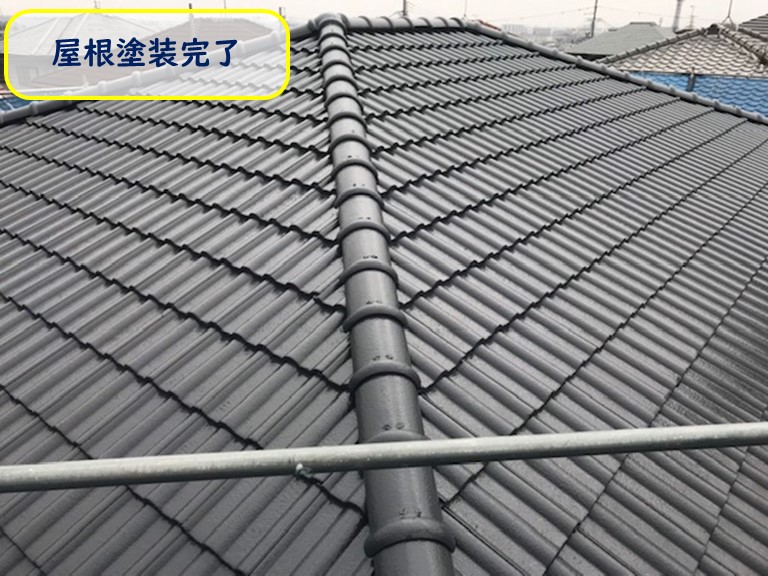 阪南市で屋根塗装完了