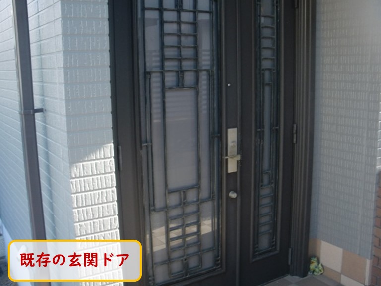 阪南市で玄関ドア入替