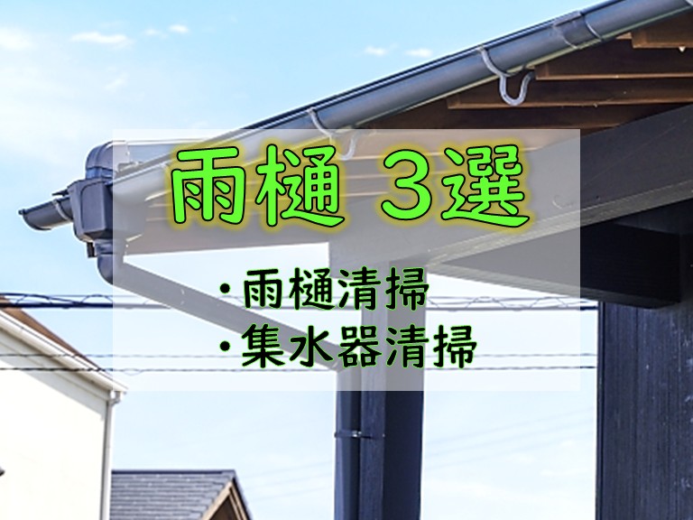 雨樋3選 ・雨樋清掃・集水器清掃
