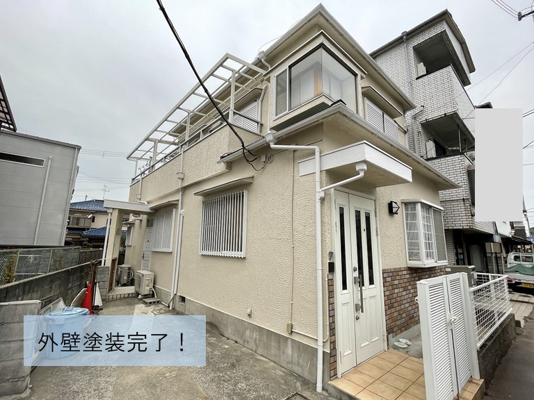 高石市の外壁塗装完了