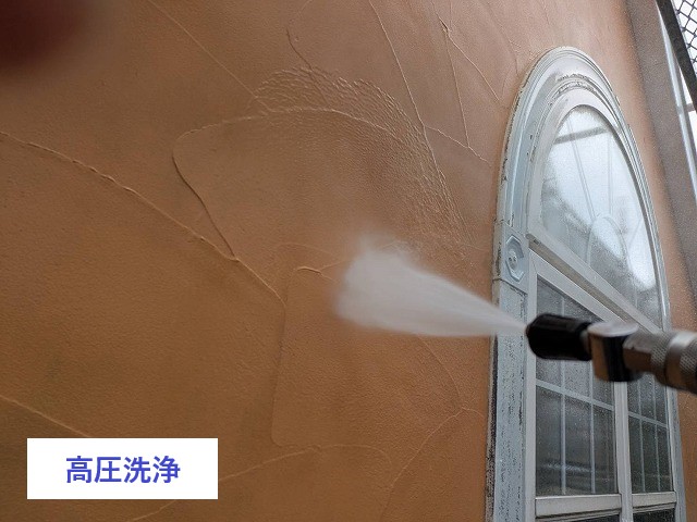 外壁の塗り替え　モルタル外壁の塗装