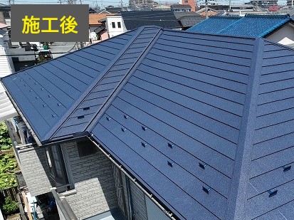 屋根カバー工法を実施した屋根メンテナンスをご紹介