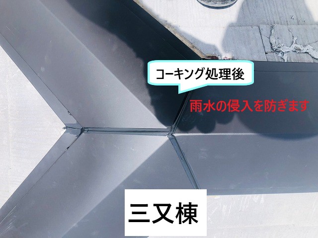 三又棟コーキング処理後