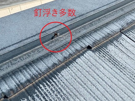 棟板金交換工事を実施