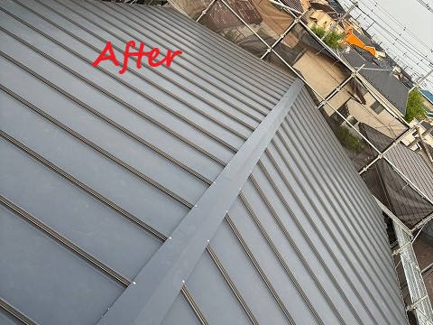 問題の有る屋根かわらUから地震や雨漏りに強い月星商事のタフビームへ葺き替えを行いました