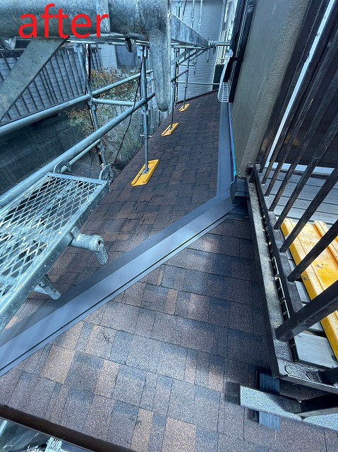 下屋根葺き替え工事後
